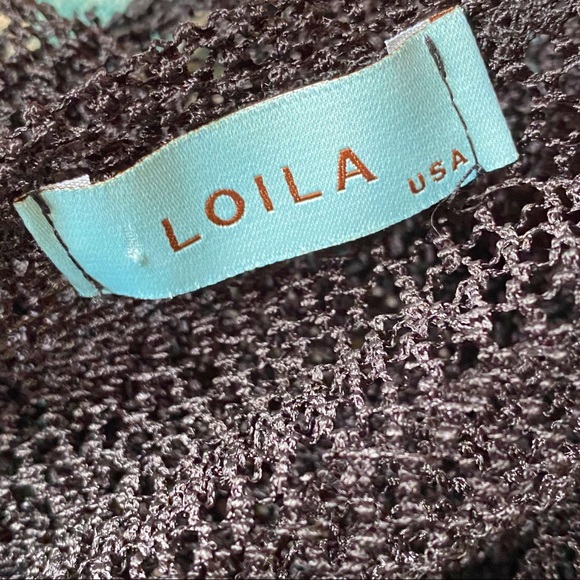 Sheer slinky black material scoop neck short sleeve swimsuit cover up tunic top - Picture 5 of 5